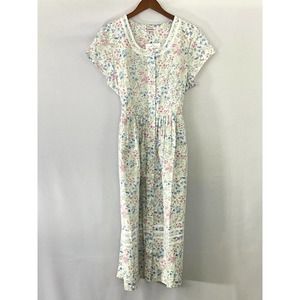 Lanz of Salzburg Mint Floral Dress Women's M